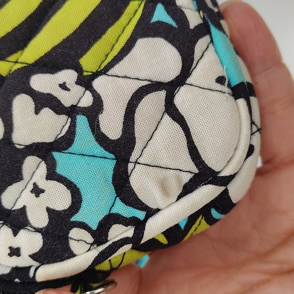 Vera Bradley Island Bloom Tote Small Pouch Retired Print Turquoise Green Set - Picture 10 of 11